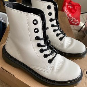 Dr. Martens Luana White Combat Boot Worn ONCE
